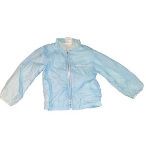 Vintage Gerber Light Blue Windbreaker Jacket Made in USA 24 Months Vtg